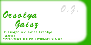 orsolya gaisz business card